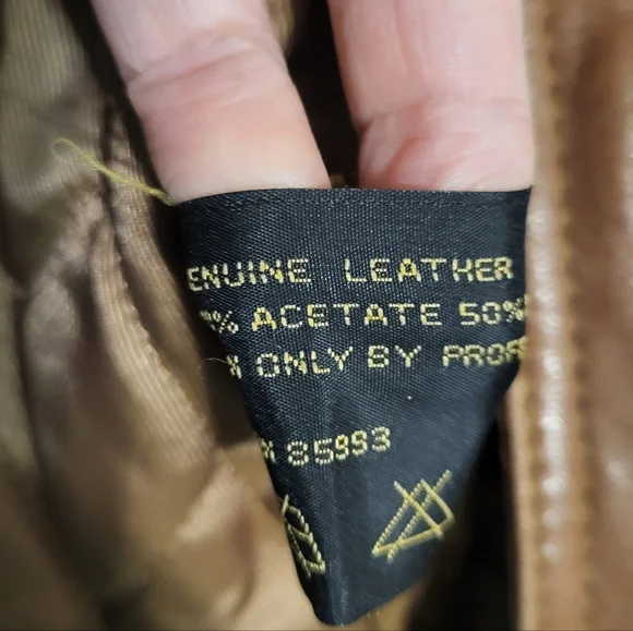 Vintage Lucky Brand Dungarees Leather Western Coat Cowboy Rancher Mens, S - Picture 10 of 12